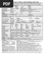 Surgical Adult Critical Care Ref Sheet