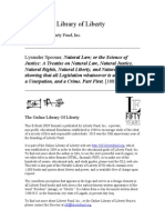 INGLES - Spooner, Natural Law or The Science of Justice PDF