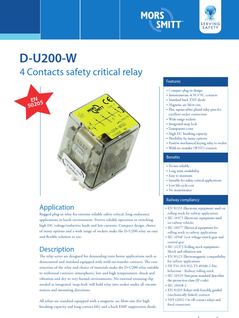 D U200 W | PDF | Relay | Electrical Connector