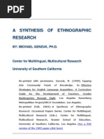 A Synthesis of Ethnographic Research