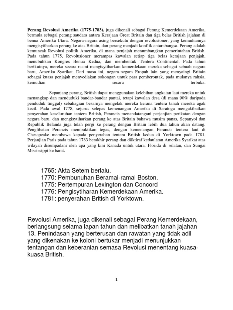 Perang Revolusi Amerika Pdf