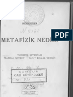 Martin Heidegger Metafizik Nedir