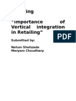 Literature Review On Vertical Integration of Retailers