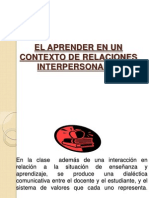 Aprender en Un Contexto de Relaciones Interpersonales