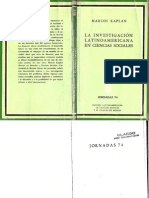 La investigación latinoamericana en ciencias sociales