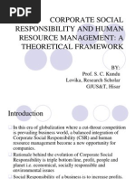 Corporate Social Responsibility and Human Resource Management A Theoretical Framework