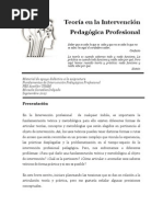 LA TEORÍA EN LA INTERVENCIÓN PEDAGÓGICA PROFESIONAL