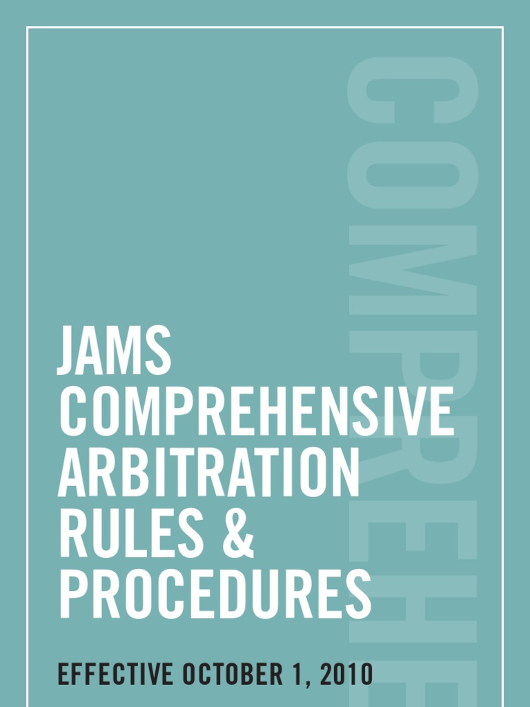 JAMS Comprehensive Arbitration Rules2010 PDF Download Free PDF