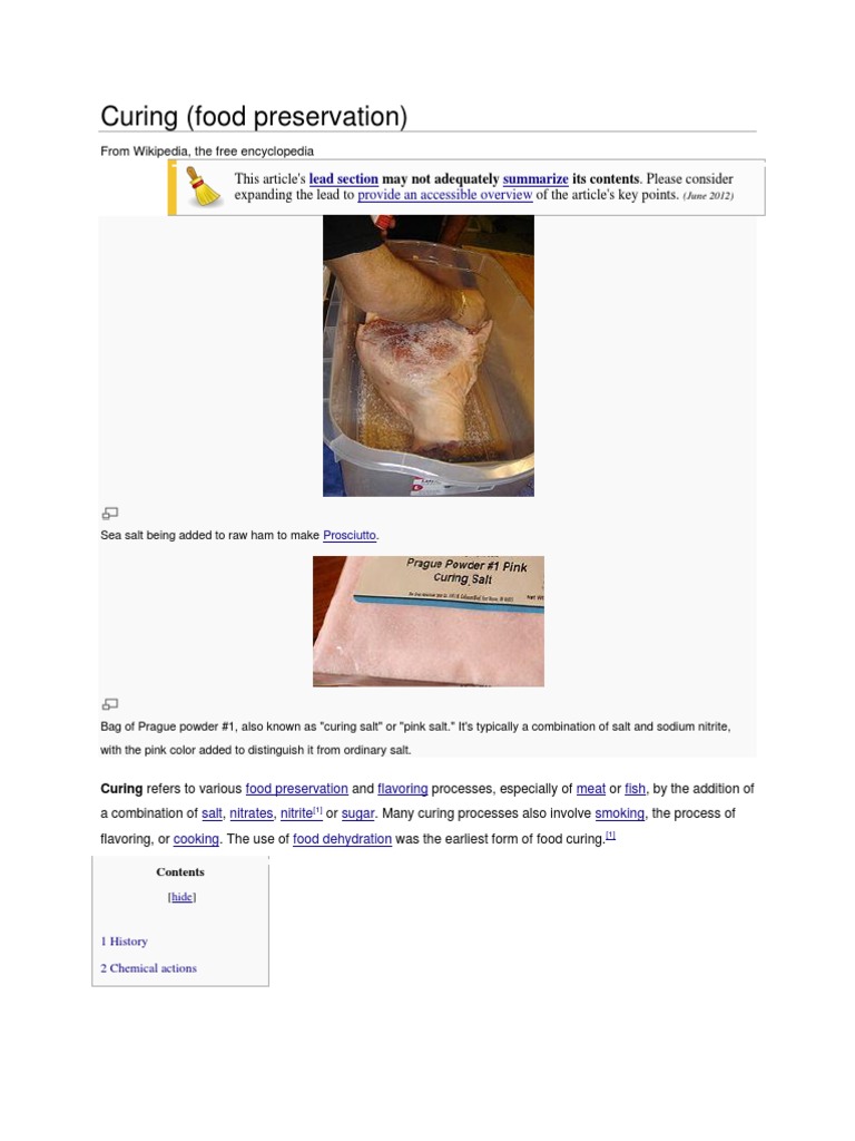 Curing Meat Curing (Food Preservation) Smoking (Cooking)