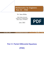 Advanced Mathematics For Engineers Part Iv - Pde: Dr. Semu Mitiku