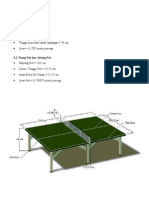 Ukuran Meja Tenis Meja