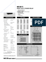 Heavy Duty Power Relay: Specifications How To Order Coil Data