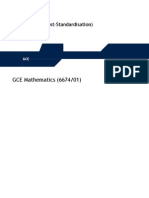 Mark Scheme June 2007 6674 Further Pure Mathematics FP1