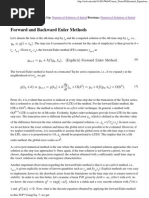 Forward and Backwadrd Euler Methods