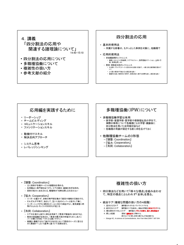 秋田看護協会 臨床倫理四分割法について 配布資料 第四部 Pdf
