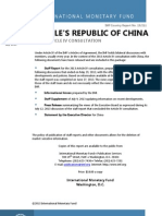 IMF (2013) China Article IV Consultations