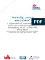 A Rapid Evidence Assessment On The Effects That Access and Exposure To Pornography Has On Children and Young People