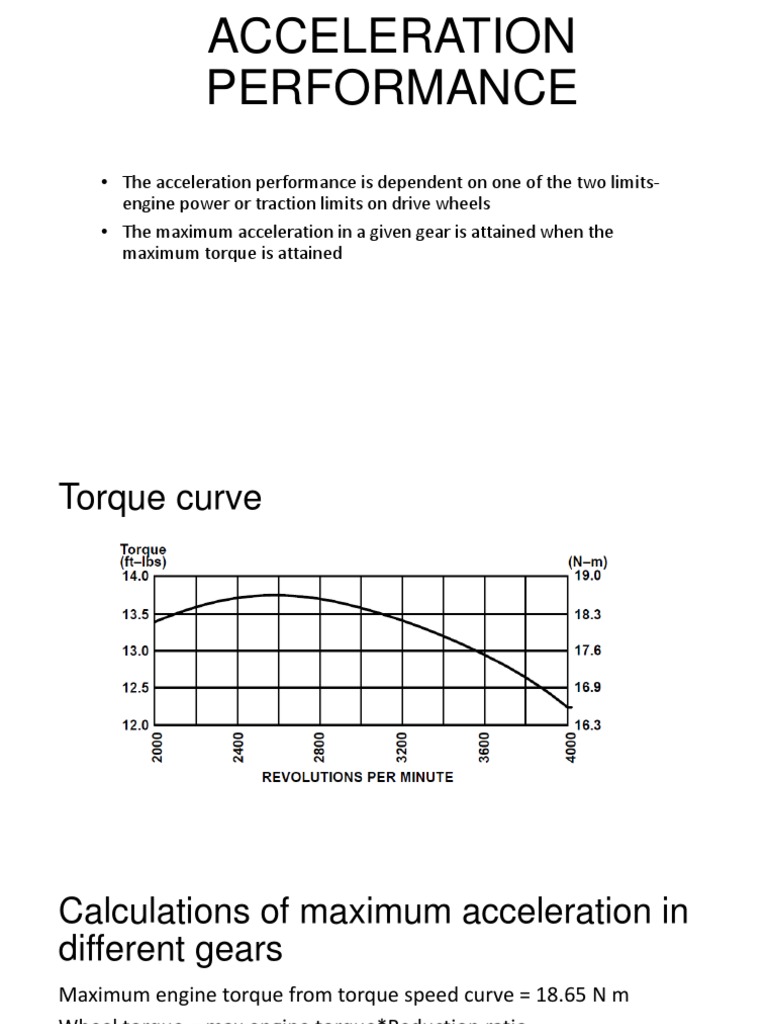 Acceleration Performance | PDF