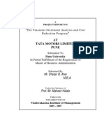 The Financial Statement Analysis and Cost Reduction Program at Tata Motors Ltd. by Chetan Aher