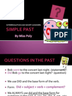 Simple Past Interrogative and Short Answers