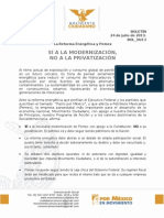 Sí A La Modernización, No A La Privatización