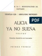 Alicia ya no sueña  teatro, comedia dramática en tres actos