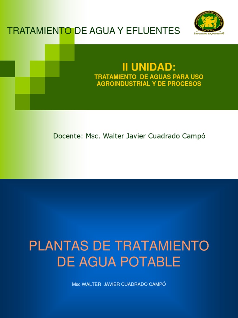 Tratamiento de Agua para Agroindustria | PDF | Cloro | Agua