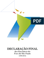 Declarações Finais Foro de Sao Paulo (1990-2012)
