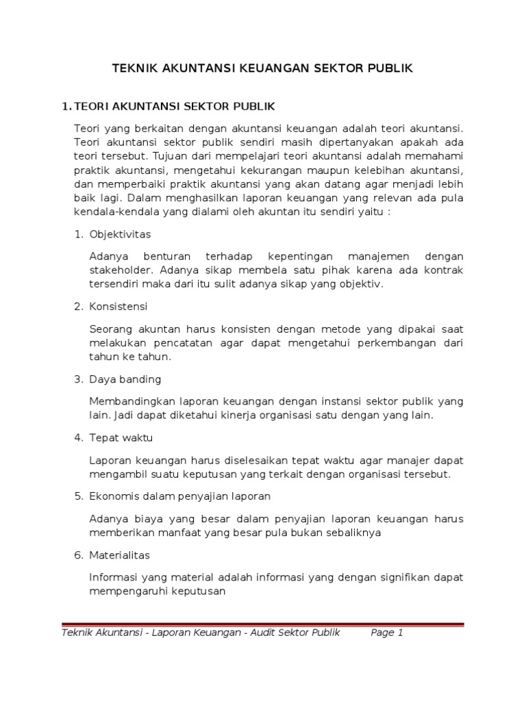 Materi 9 Teknik Akuntansi Keuangan Sektor Publik