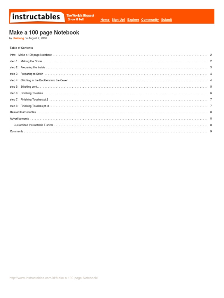 A Step-By-Step Guide to Creating a Handcrafted 100-Page Notebook from ...