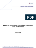 Manual de Procedimentos Contabeis e Fiscais