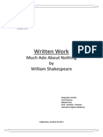 Much Ado About Nothing Written Work