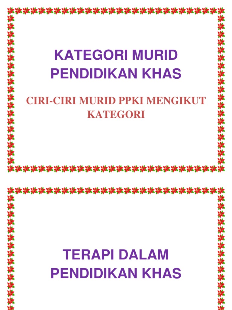 Kategori Murid Pendidikan Khas