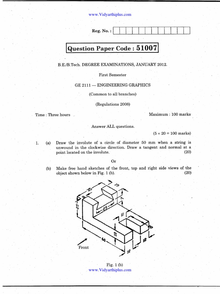 Engineering Graphics Papers | PDF
