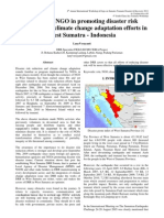 The Role of NGO in Promoting Disaster Risk Reduction and Climate Change Adaptation Efforts in West Sumatra - Indonesia