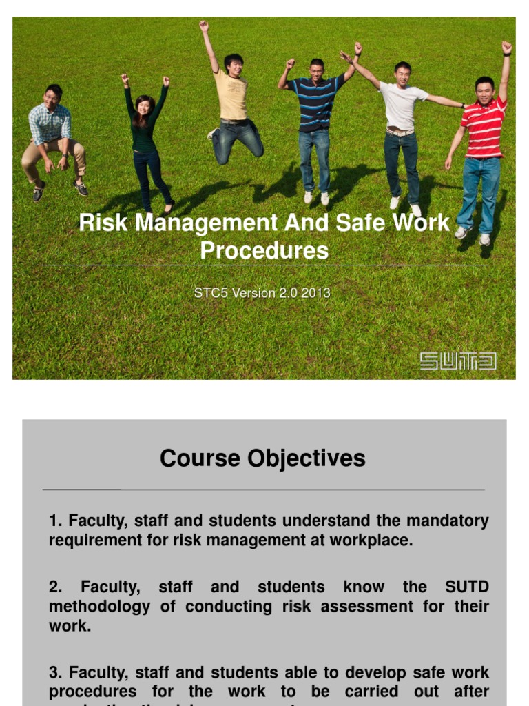 Risk Management & Safe Work Procedures | PDF | Personal Protective ...