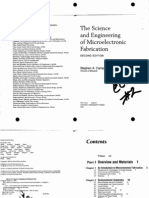 The Science and Engineering of Microelectronic Fabrication