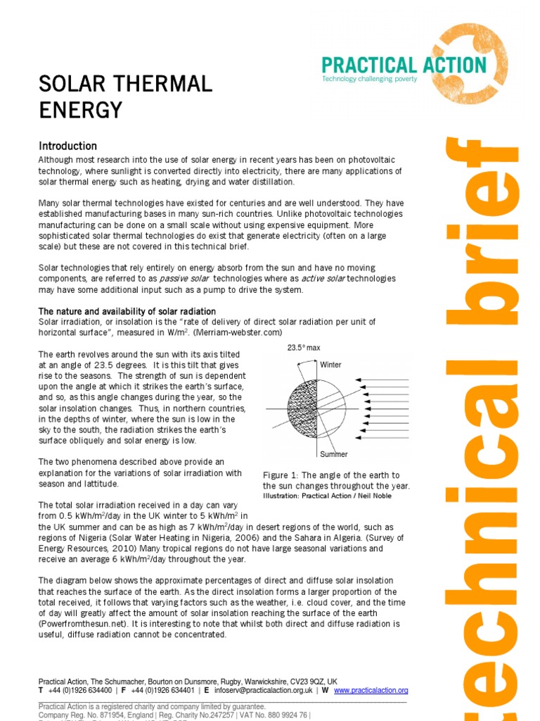 Solar Thermal Energy | PDF