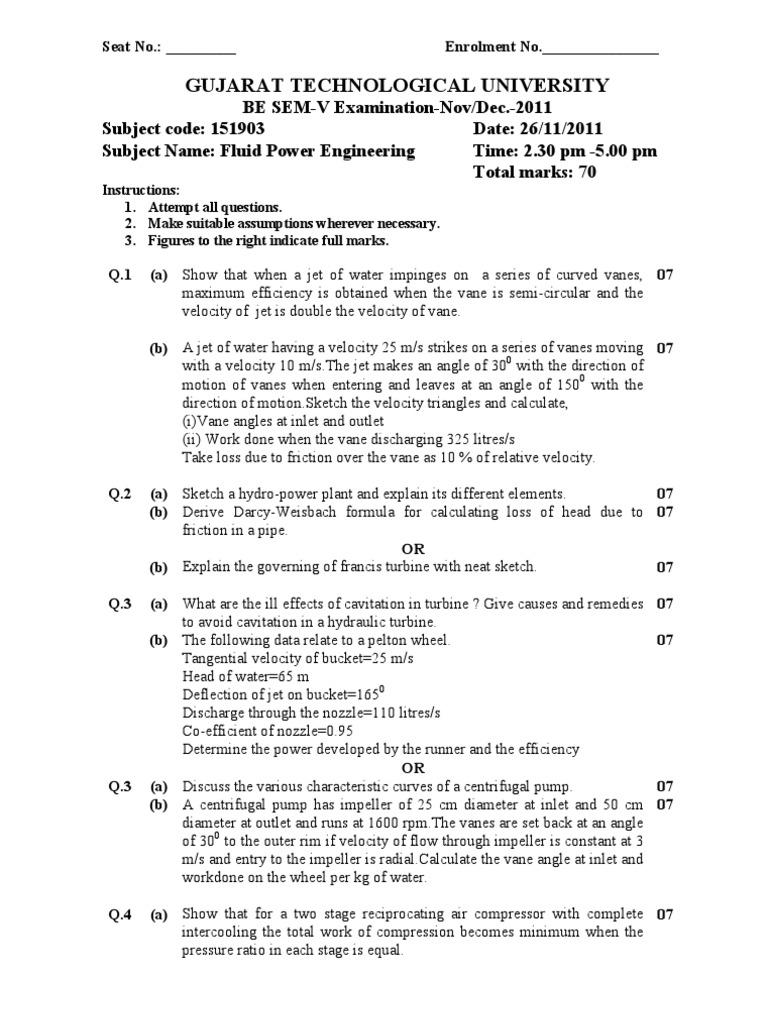Fluid Power Engineering PDF Gas Compressor Turbine