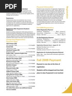 Fall 2009 Credit Schedule