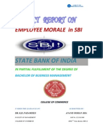 Employee Morale in Sbi: State Bank of India