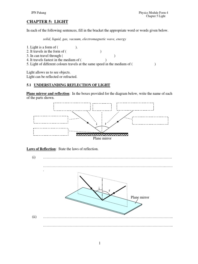 MPHG2009-Chapter 5 Light | PDF