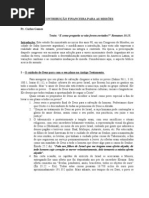 A Contribuição Financeira para Missões