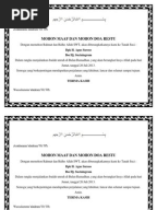 Contoh ucapan kotak nasi syukuran umrah