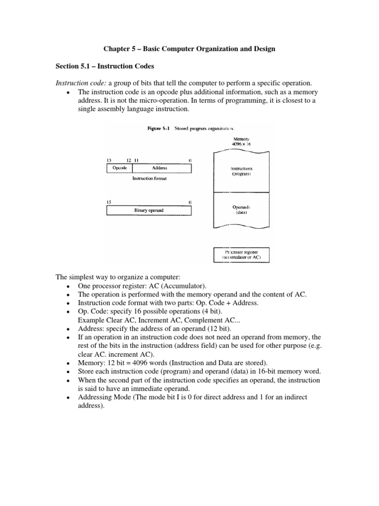 Basic Computer Organization | PDF | Instruction Set | Electronics