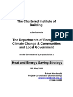 CIOB Response Heat and Energy Saving Strategy Consultation