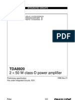 Tda8920 2x50w Rms Class d Amplifier