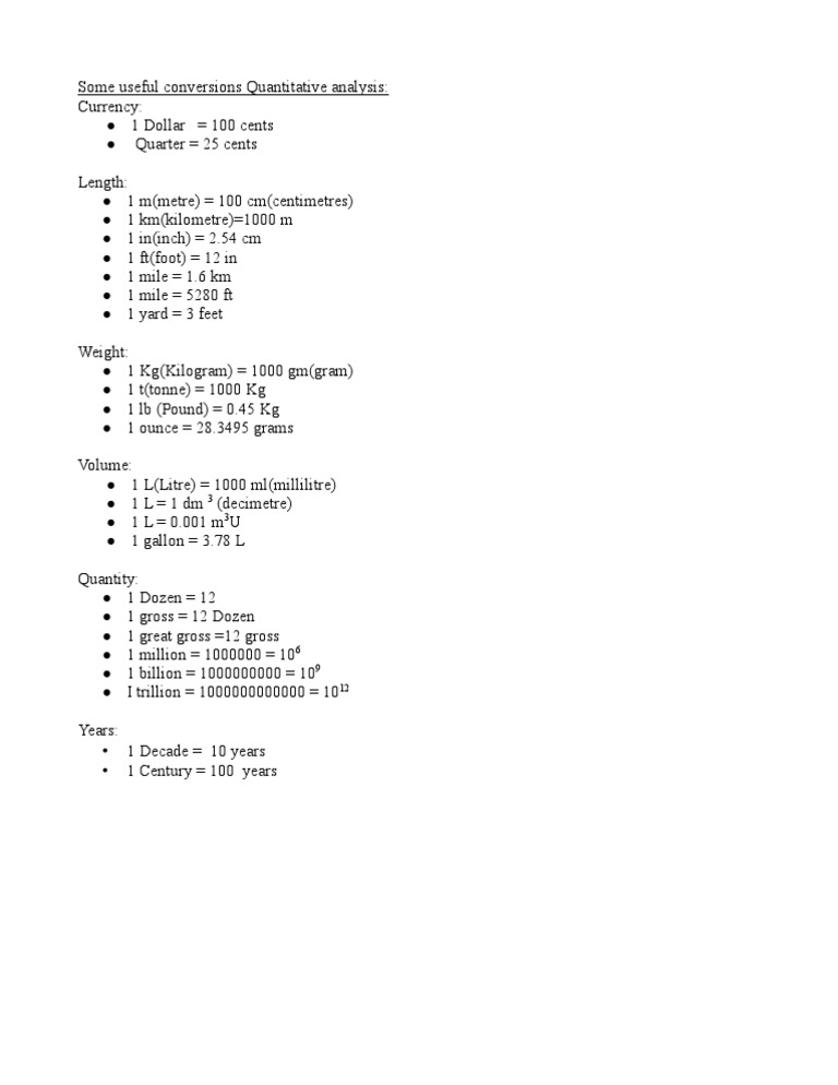 Conversions | PDF