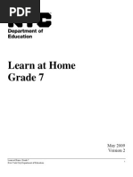 Download Learn at Home Grade 7 by Office of eLearning Services SN15594607 doc pdf