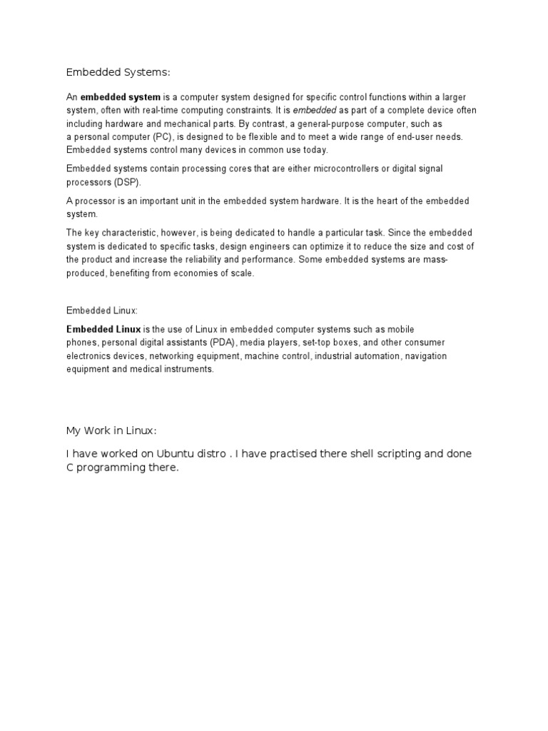 Embedded Linux in Device Control Systems | PDF